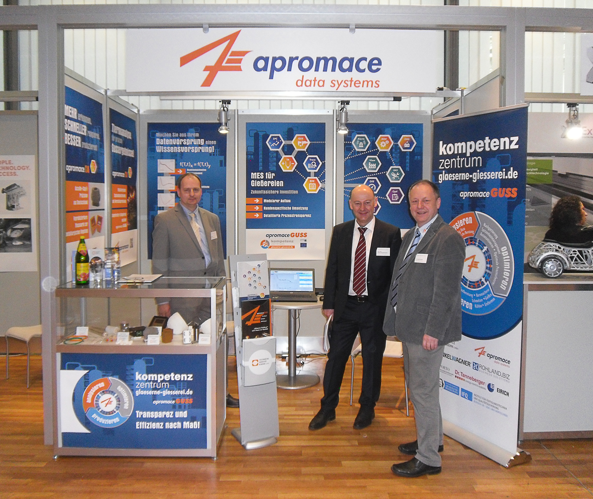 Our booth at the large foundry technology meeting 2018 (Photo: F. Hanzig | apromace data systems GmbH)